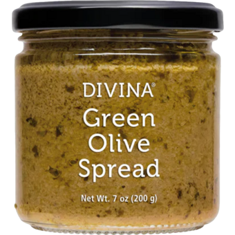 Bottle shot for  Divina Green Olive Spread