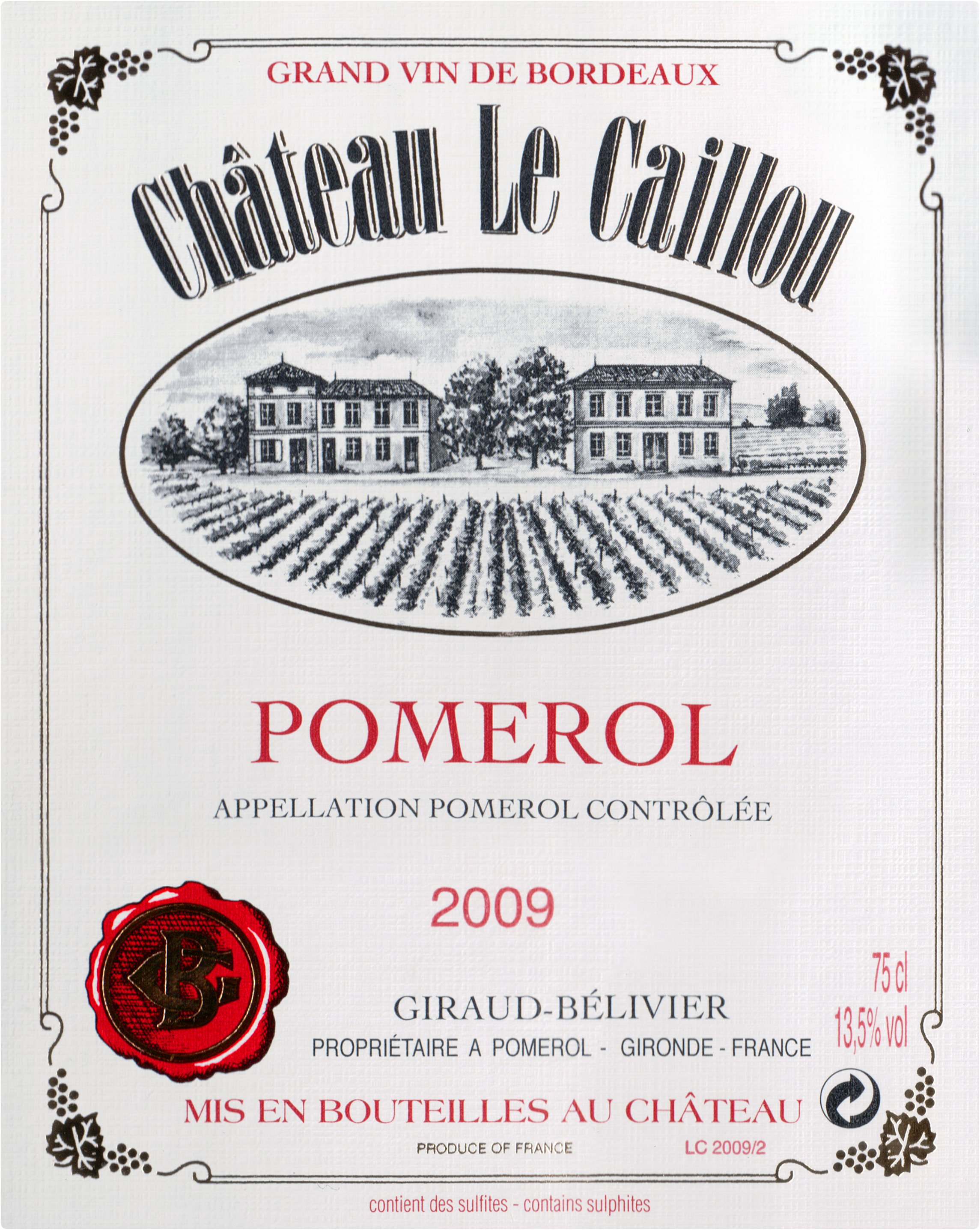 2009 Chateau Le Caillou | Wine Library
