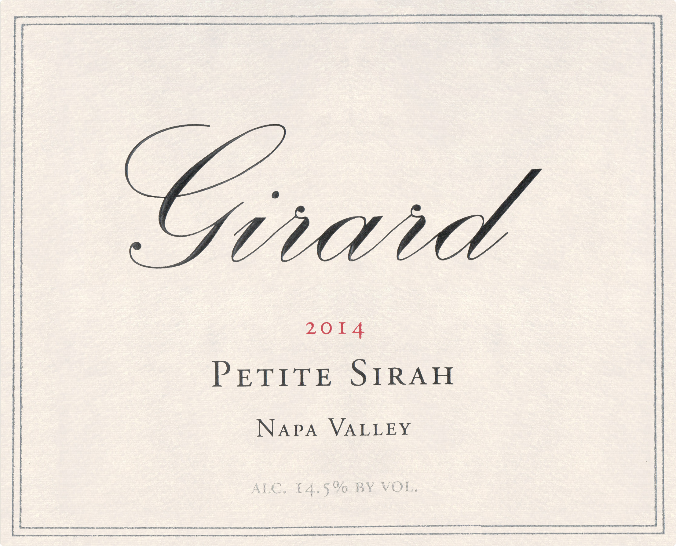 2014 Girard Petite Sirah Wine Library