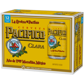Bottle shot for  Pacifico Beer 12pk Cans
