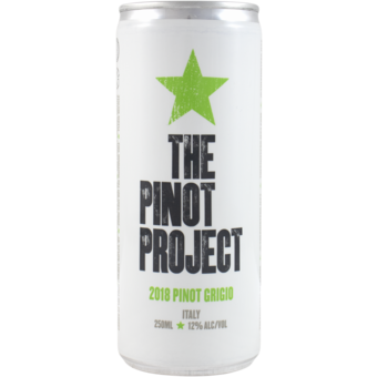 Bottle shot for 2018 Pinot Project Pinot Grigio Can