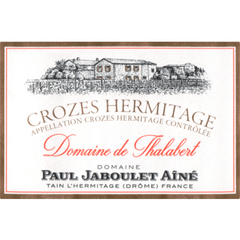 Label shot for 2017 Paul Jaboulet Crozes Hermitage Domaine De Thalabert