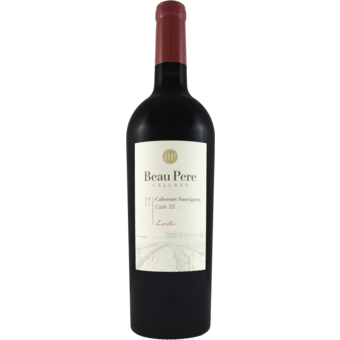 Bottle shot for 2017 Beau Pere Lodi Cabernet Sauvignon Cask 33