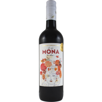 bottle shot for 2018 Mona Red