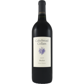 Bottle shot for 2016 Cakebread Merlot