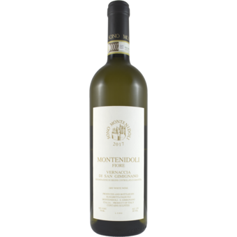 Bottle shot for 2017 Montenidoli Fiore Vernaccia Di San Gimignano