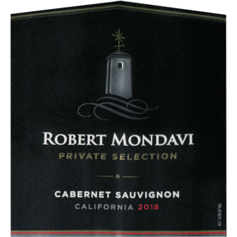 Label shot for 2018 Robert Mondavi Private Selection Cabernet Sauvignon Central Coast