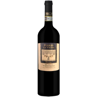 Bottle shot for 2012 Podere La Vigna Brunello Di Montalcino Riserva