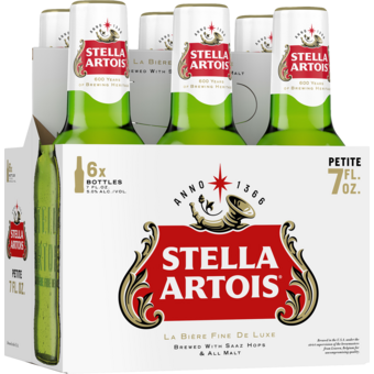 Bottle shot for  Stella Artois 6pk 7oz Bottles