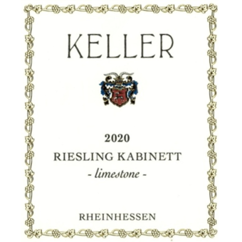 Label shot for 2020 Keller Riesling Limestone Kabinett Rheinhessen