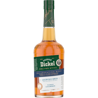 Bottle shot for  George Dickel Collaboration Blend Leopard Bros Three Chamber