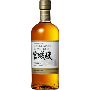 Bottle shot for  Nikka Miyagikyo Peated 2021 "Nikka Discovery" Series