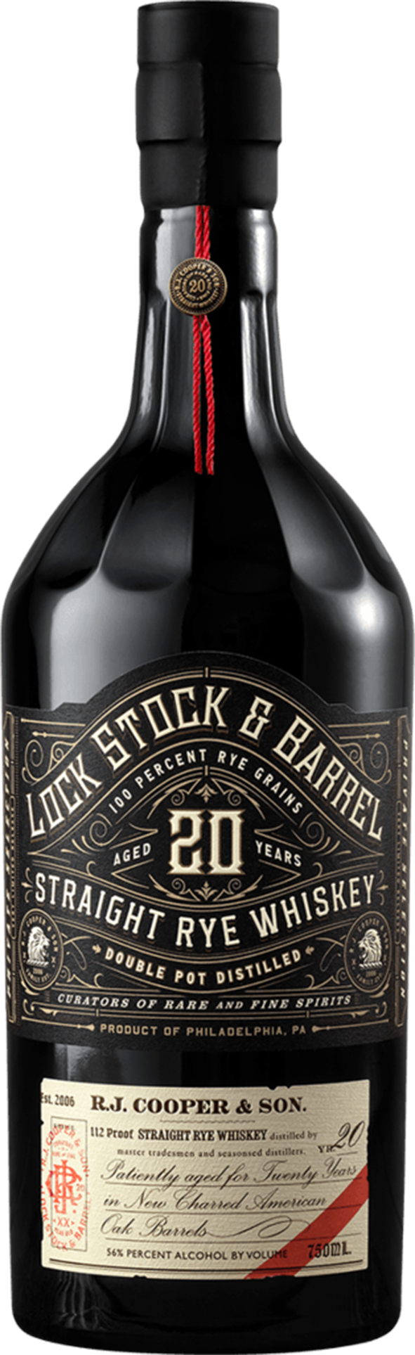 Lock Stock & Barrel Rye Whiskey 20 Year Old Wine Library