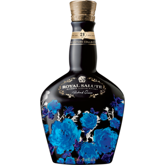 Bottle shot for  Chivas Regal Royal Salute 21yr Richard Quinn Couture Collection Black