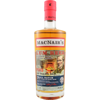Bottle shot for  Macnair's 12yr Blended Scotch 'Lum Reek'