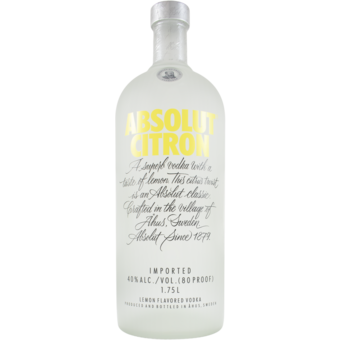 Bottle shot for  Absolut Citron Vodka 80