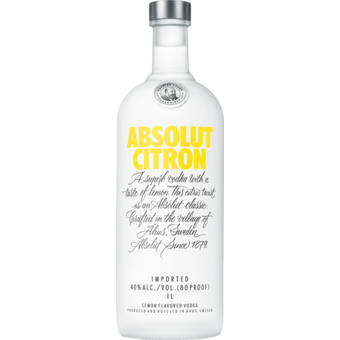 Bottle shot for  Absolut Citron Vodka 80