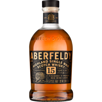 Bottle shot for  Aberfeldy 15 Year Old Finished In Bolgheri Red Wine Casks