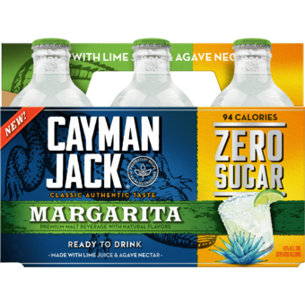 Bottle shot for  Cayman Jack Margarita Zero Sugar