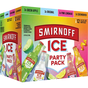 Bottle shot for  Smirnoff Party Variety 12pk