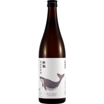 Bottle shot for  Suigei Drunken Whale Tokubetsu Junmai