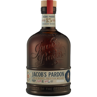 Bottle shot for  Jacob's Pardon 15 Year Old Single Barrel American Whiskey Barrel #18 1b Per Customer