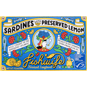 Bottle shot for  Fishwife Sardines W/Preserved Lemon