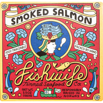 Bottle shot for  Fishwife Smoked Atlantic Salmon