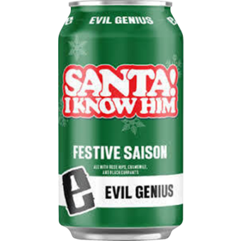 Bottle shot for  Evil Genius Santa, I Know Him Festive Saison