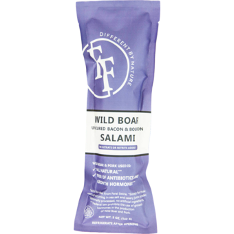 Bottle shot for  Fossil Farms Bacon Bourbon Wild Boar Salami