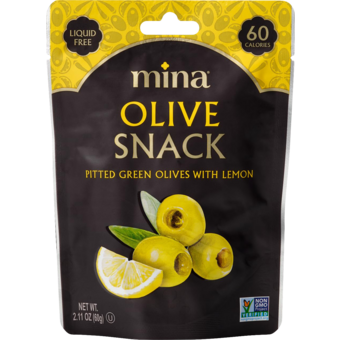 Bottle shot for  Mina Lemon Olive Snack