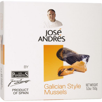 Bottle shot for  Jose Andres Galician Mussels