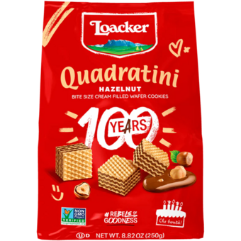 Bottle shot for  Loacker Hazelnut Quadratini