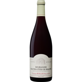 Bottle shot for 2022 Domaine Rollin Bourgogne Hautes Cotes De Beaune Rouge