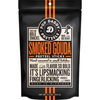 Bottle shot for  Pop Daddy Smoked Gouda Pretzels