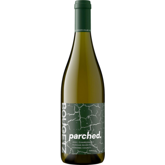 Bottle shot for 2023 Bougetz Cellars Parched Russian River Valley Chardonnay