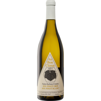 Bottle shot for 2023 Au Bon Climat Pinot Gris Pinot Blanc Santa Barbara County