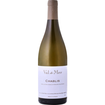 Bottle shot for 2023 Val De Mer Patrick Piuze Chablis Blanc