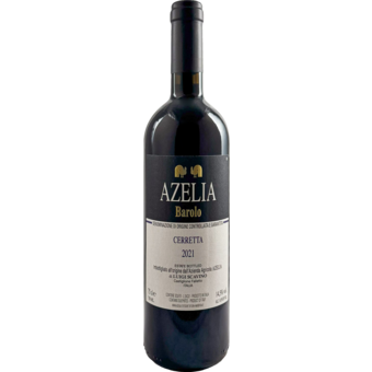 Bottle shot for 2021 Azelia Barolo