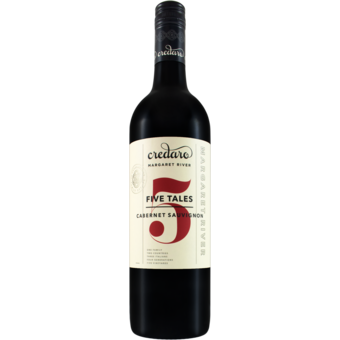Bottle shot for 2021 Credaro Five Tales Cabernet Sauvignon
