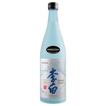 Bottle shot for  Rihaku Dreamy Clouds 'Namazake' Junmai Ginjo