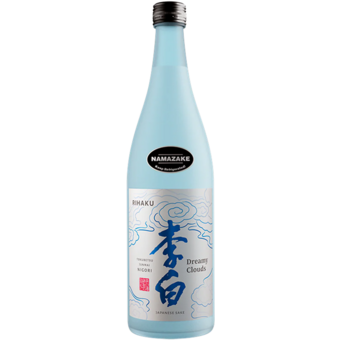 Bottle shot for  Rihaku Dreamy Clouds 'Namazake' Junmai Ginjo
