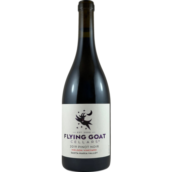 Bottle shot for 2019 Flying Goat Pinot Noir Nielson Vineyard