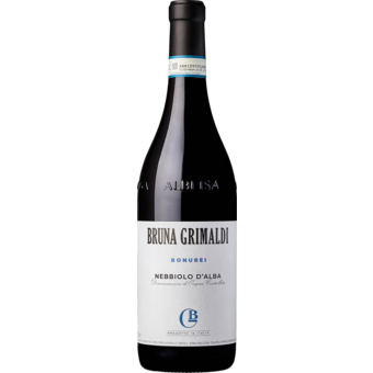 Bottle shot for 2023 Bruna Grimaldi Nebbiolo D'alba Bonurei