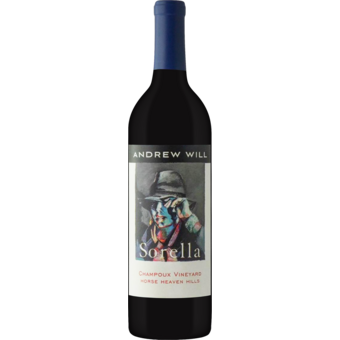 Bottle shot for 2019 Andrew Will Sorella Champoux Vineyard Horse Heaven Hills