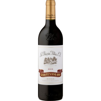 Bottle shot for 2010 La Rioja Alta Gran Reserva Rioja "890"