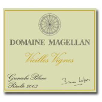 Label shot for 2003 Domaine Magellan Grenache Blanc