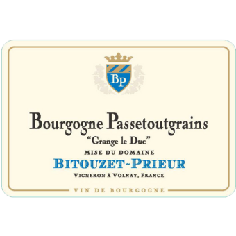 Label shot for 2023 Bitouzet Prieur Bourgogne Passetoutgrains "Grange Le Duc"
