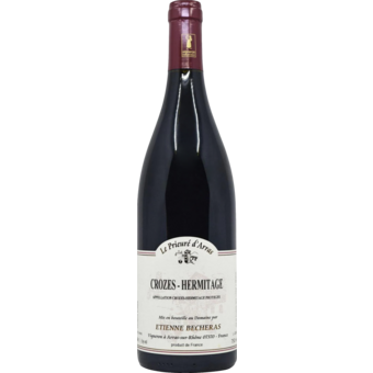 Bottle shot for 2023 Etienne Becheras Crozes Hermitage Rouge "Le Prieure D'arras"