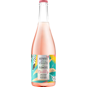 Bottle shot for  Sunny With A Chance Of Flowers Bubbly Rose Positively Monterey County